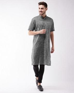 long kurta with mandarin collar