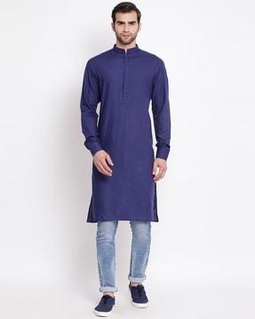 long kurta with mandarin collar