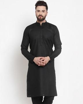 long kurta with mandarin neck