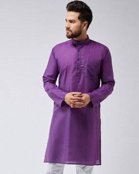 long kurta with patch pocket