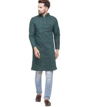 long kurta with patch pocket