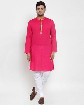 long kurta with patch pocket