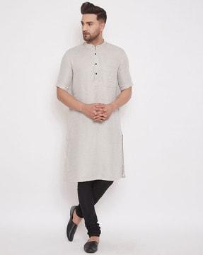 long kurta with patch pocket