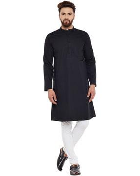 long kurta with patch pocket