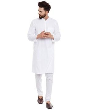 long kurta with patch pocket