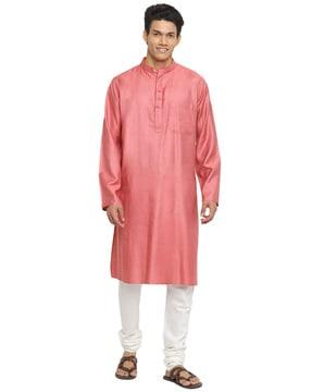 long kurta with patch pocket