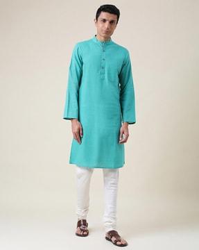 long kurta with patch pocket