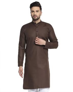 long kurta with patch pocket