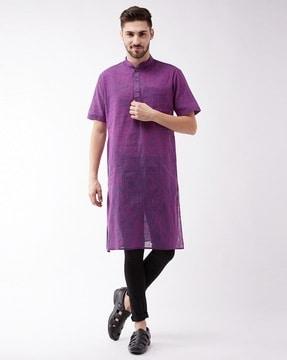 long kurta with patch pocket