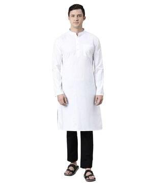 long kurta with patch pocket