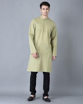 long kurta with spread collar