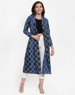 long length checked shrug