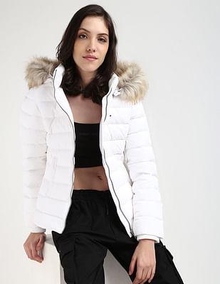 long sleeve hood down jacket