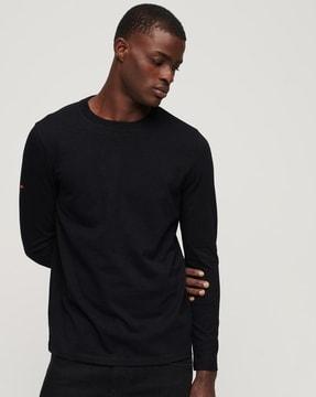 long-sleeve jersey crew t-shirt