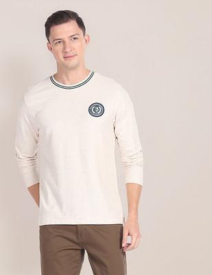 long sleeve logo badge t-shirt