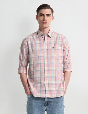 long sleeve point collar shirt