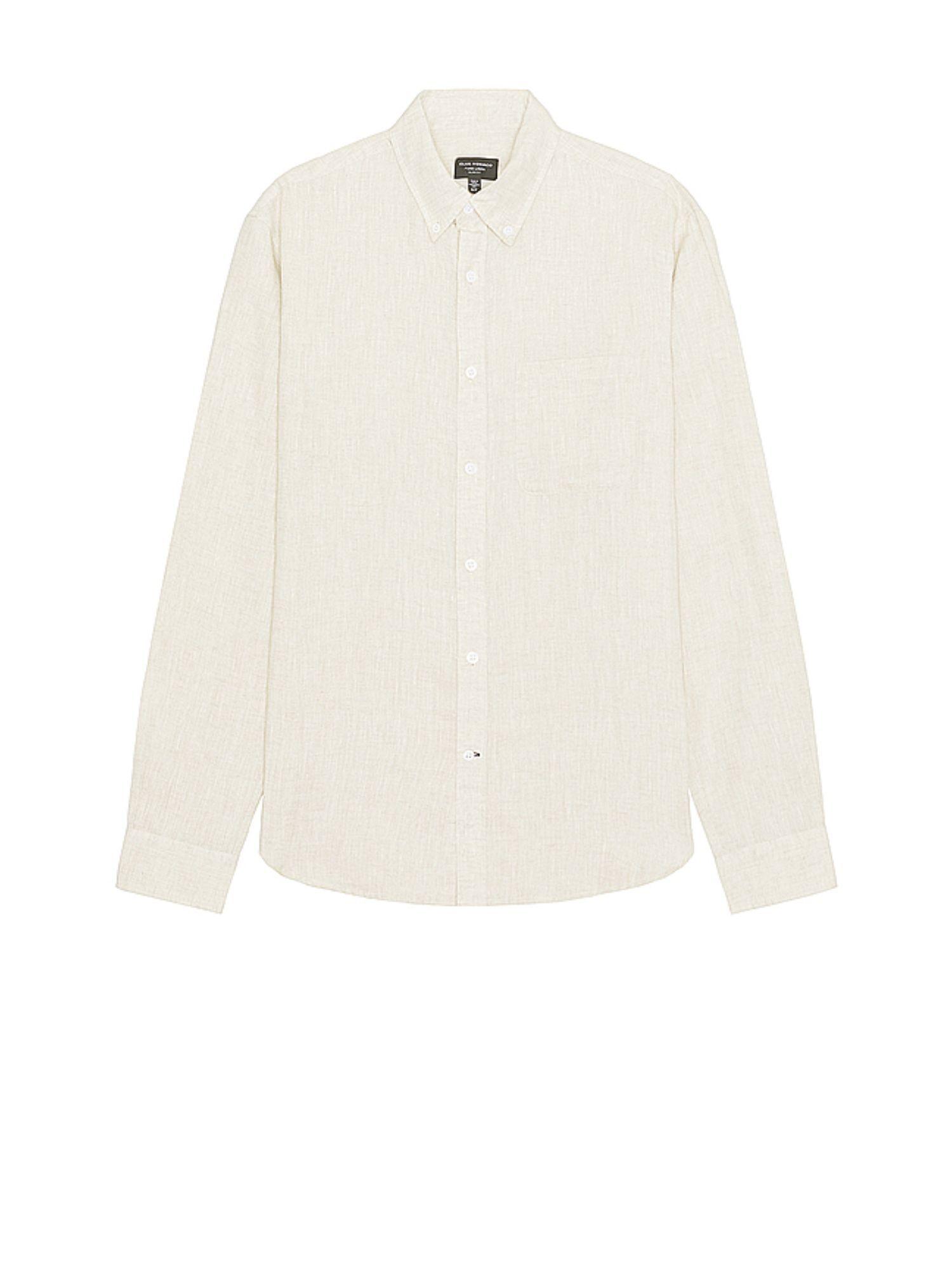 long sleeve solid linen shirt