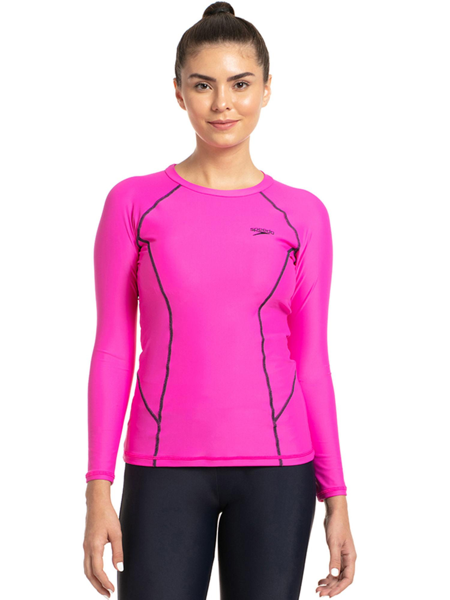 long sleeve sun top - pink