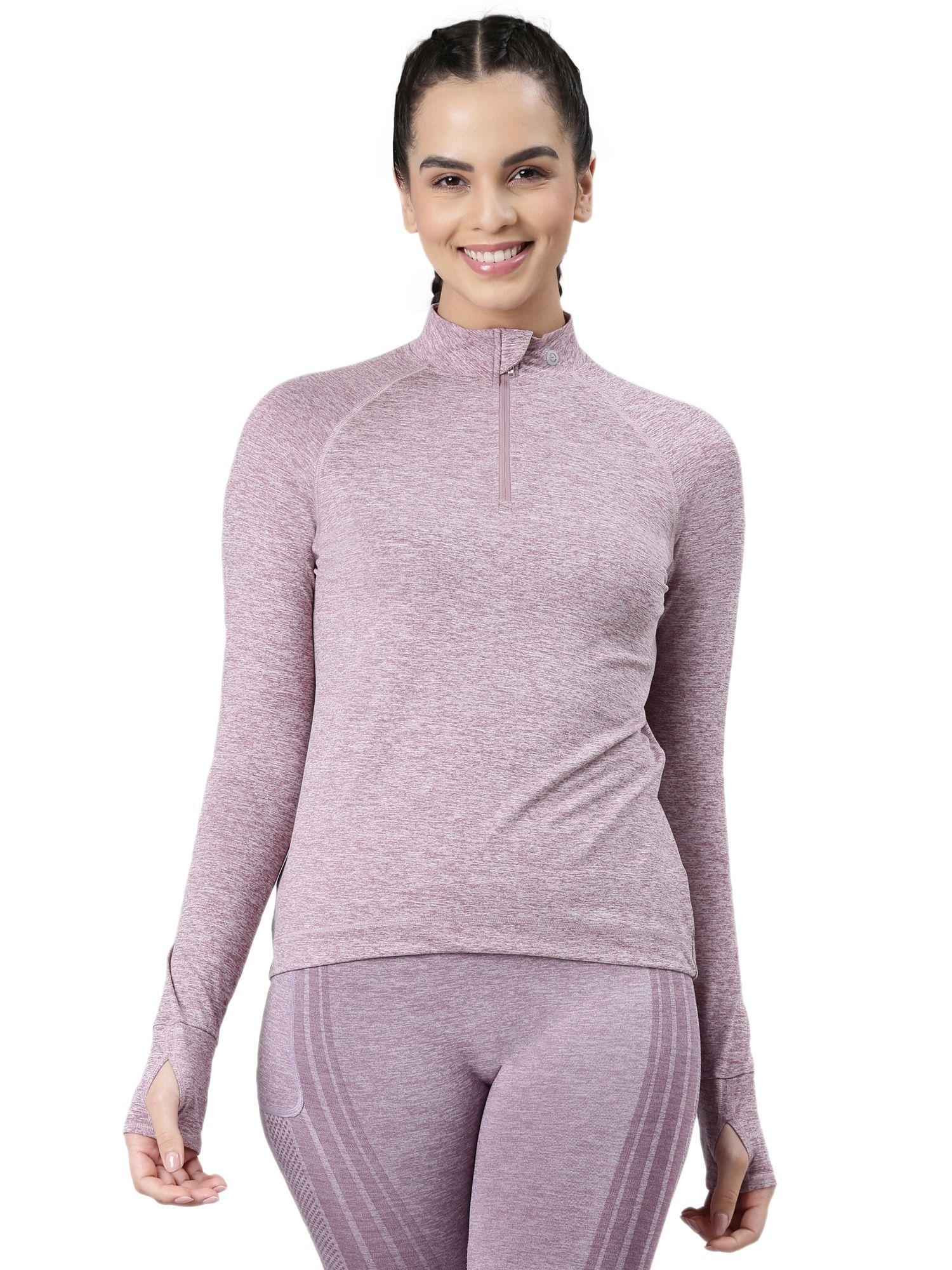 long sleeve troyer t-shirt with thumbhole