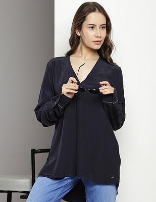 long sleeve v-neck top