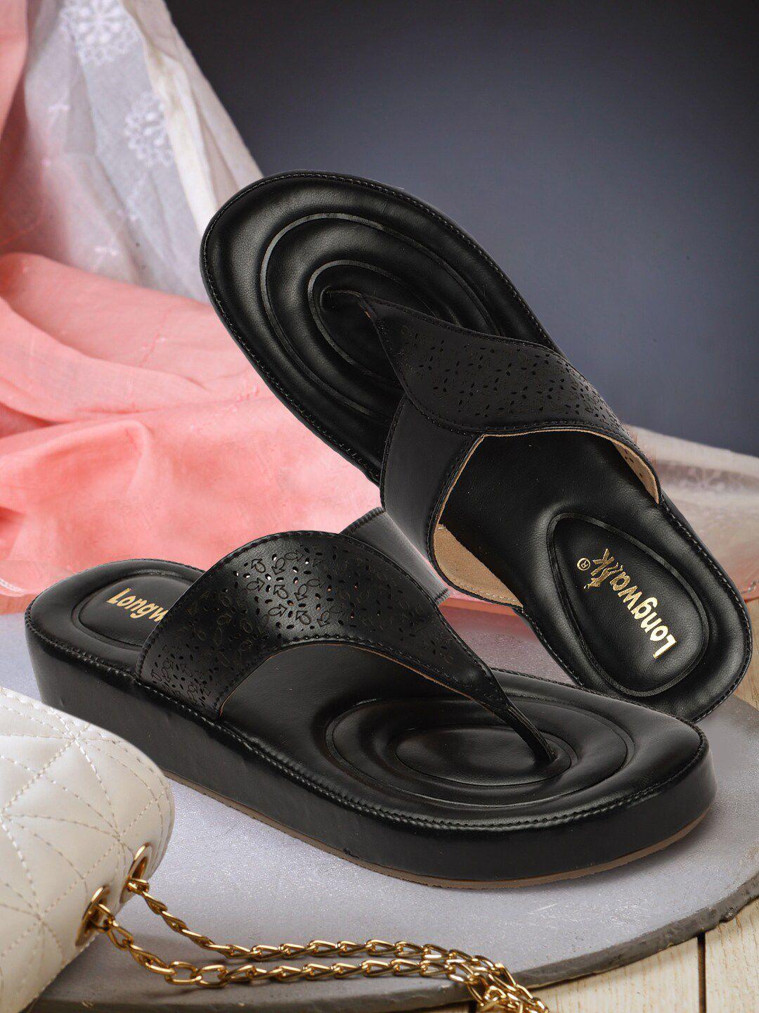 longwalk laser cuts t-strap flats