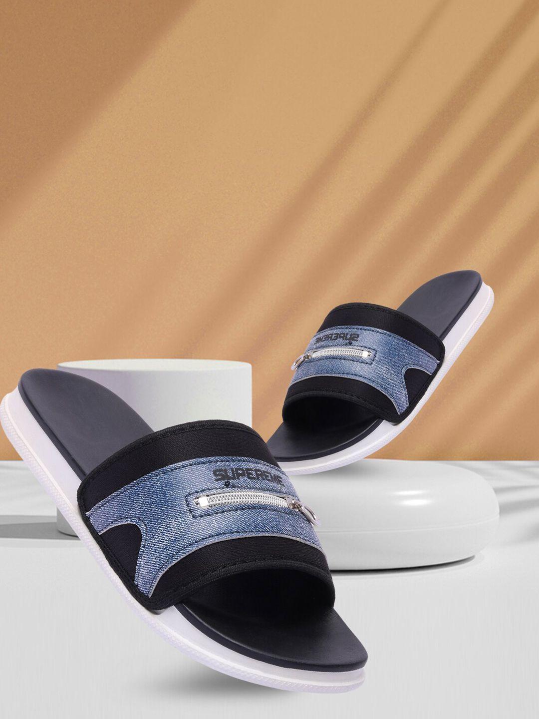 longwalk men black printed sliders