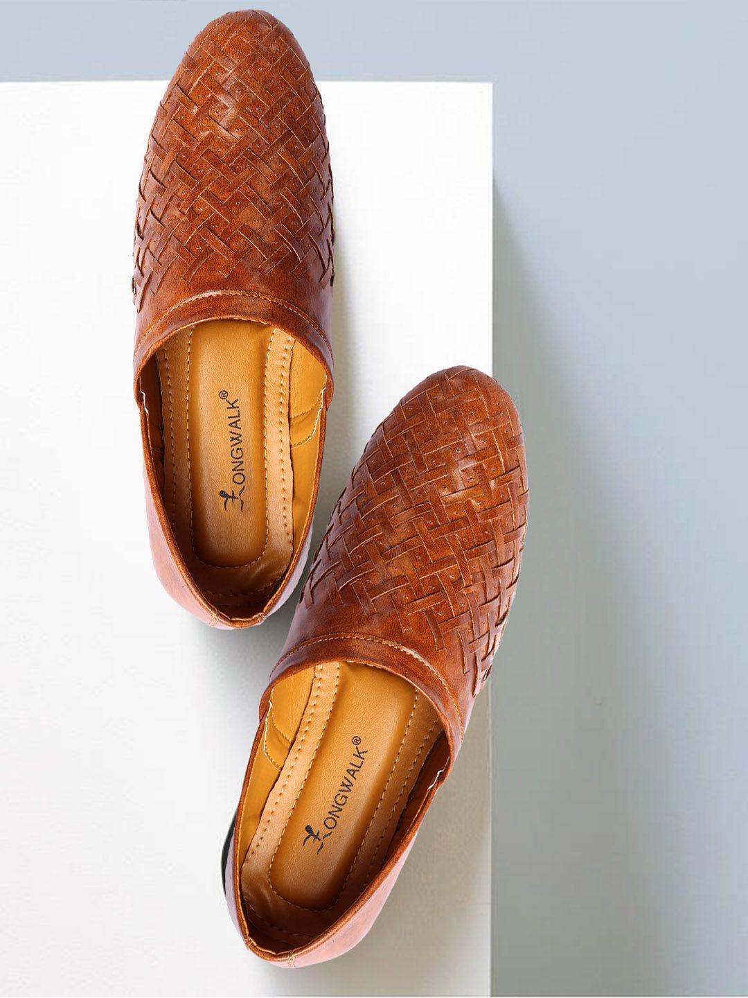 longwalk men tan textured loafers