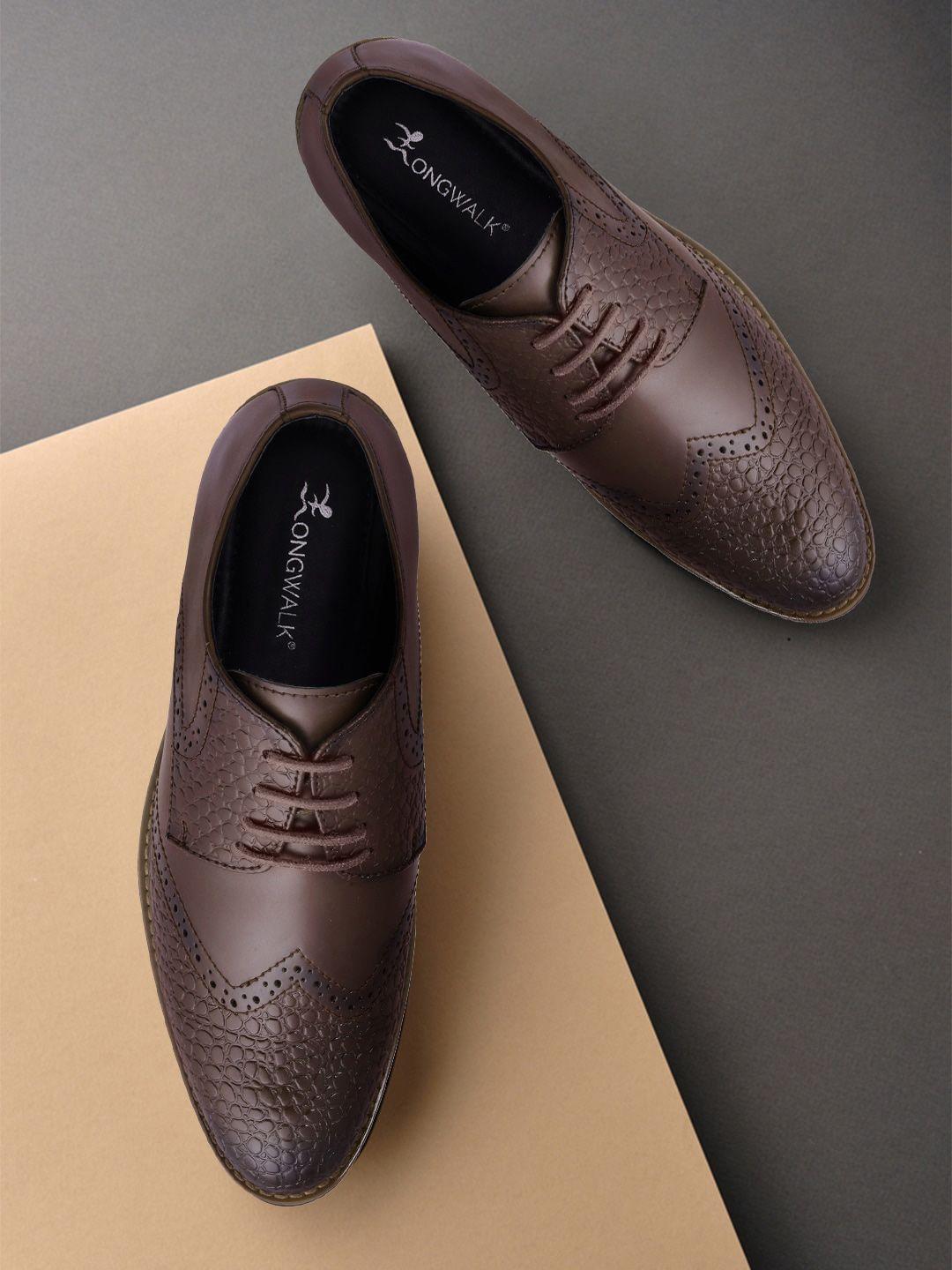 longwalk men textured formal brogues