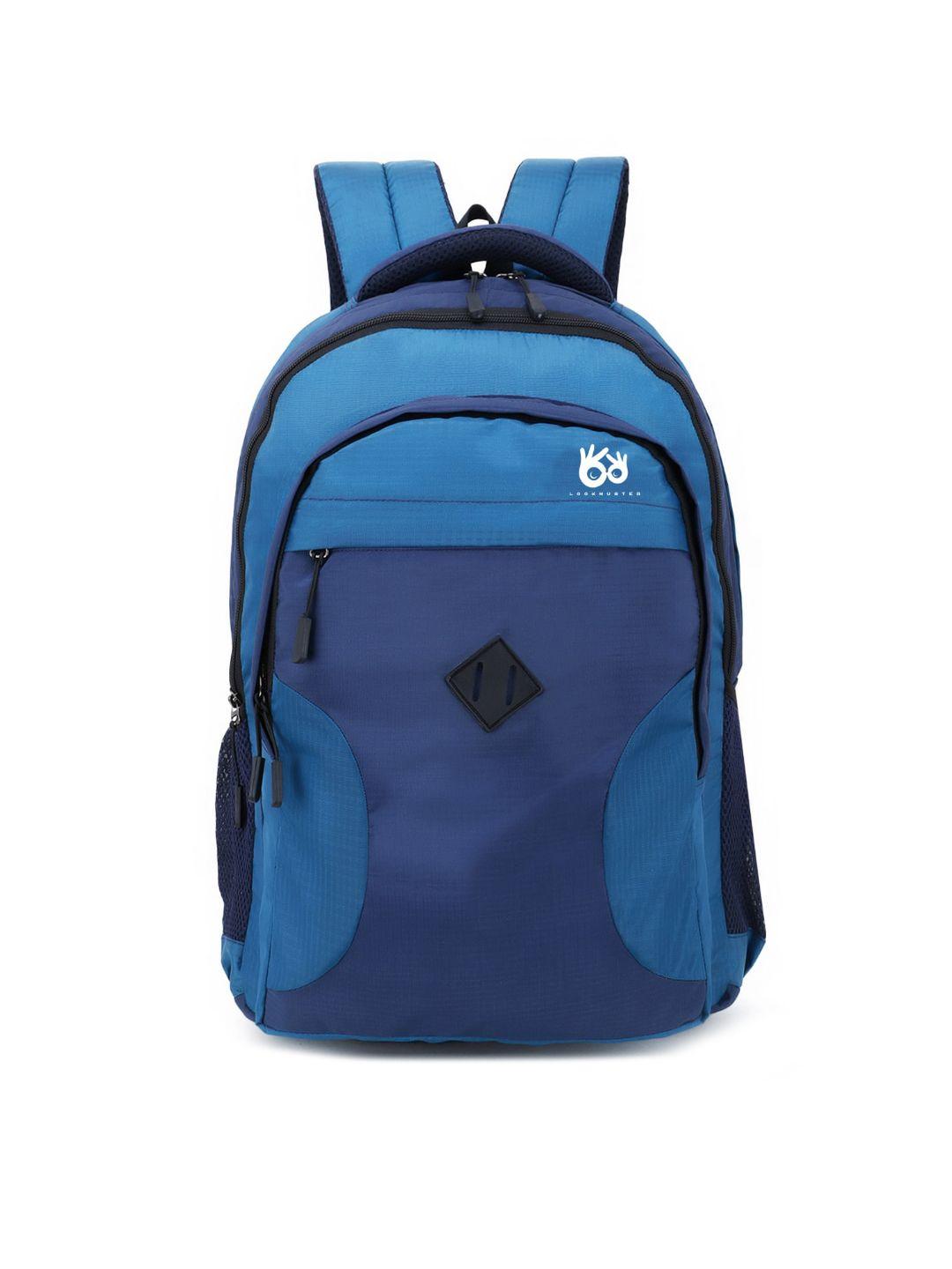 lookmuster adults unisex blue waterproof laptop backpack