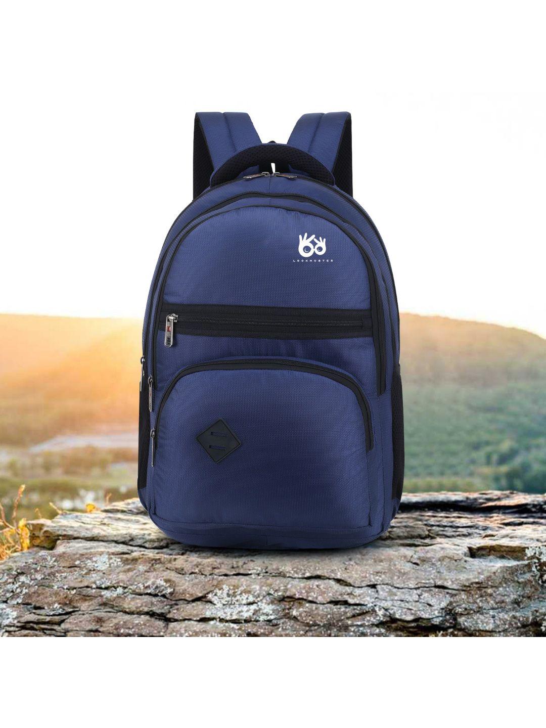 lookmuster unisex blue & black backpack