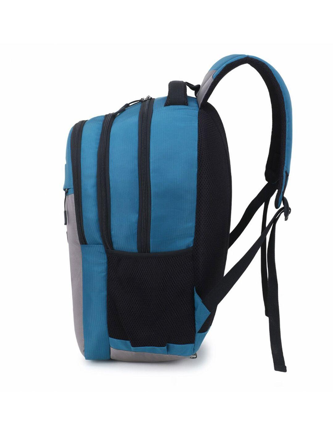 lookmuster unisex blue & grey colourblocked backpack