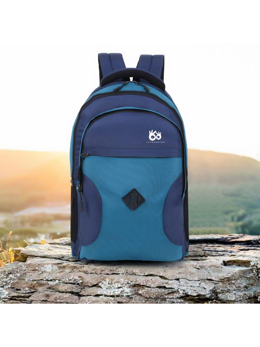 lookmuster unisex blue colourblocked backpack