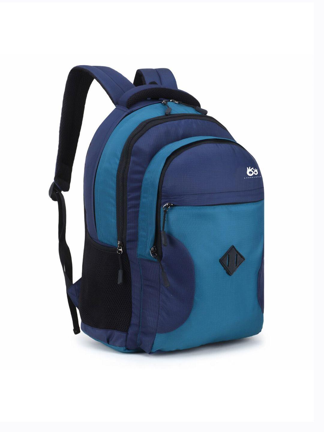 lookmuster unisex green & blue waterproof laptop backpack