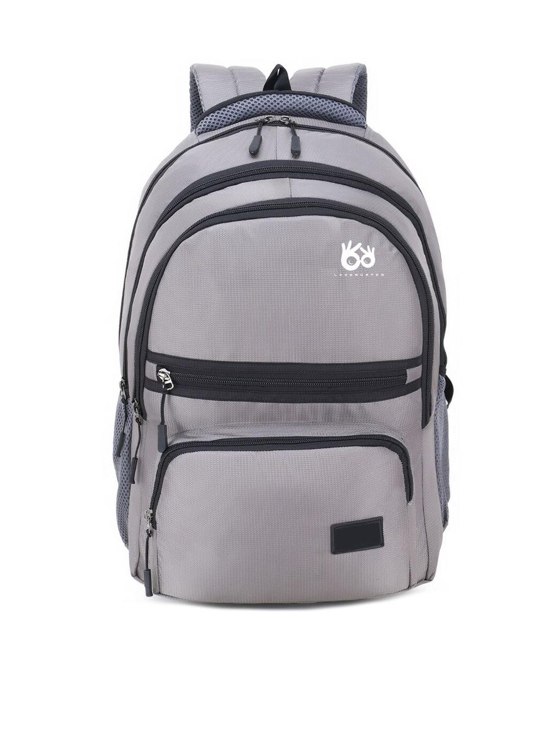 lookmuster unisex grey & black backpack