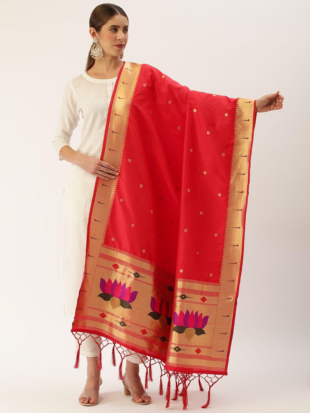 looknbook art woven design dupatta with zari