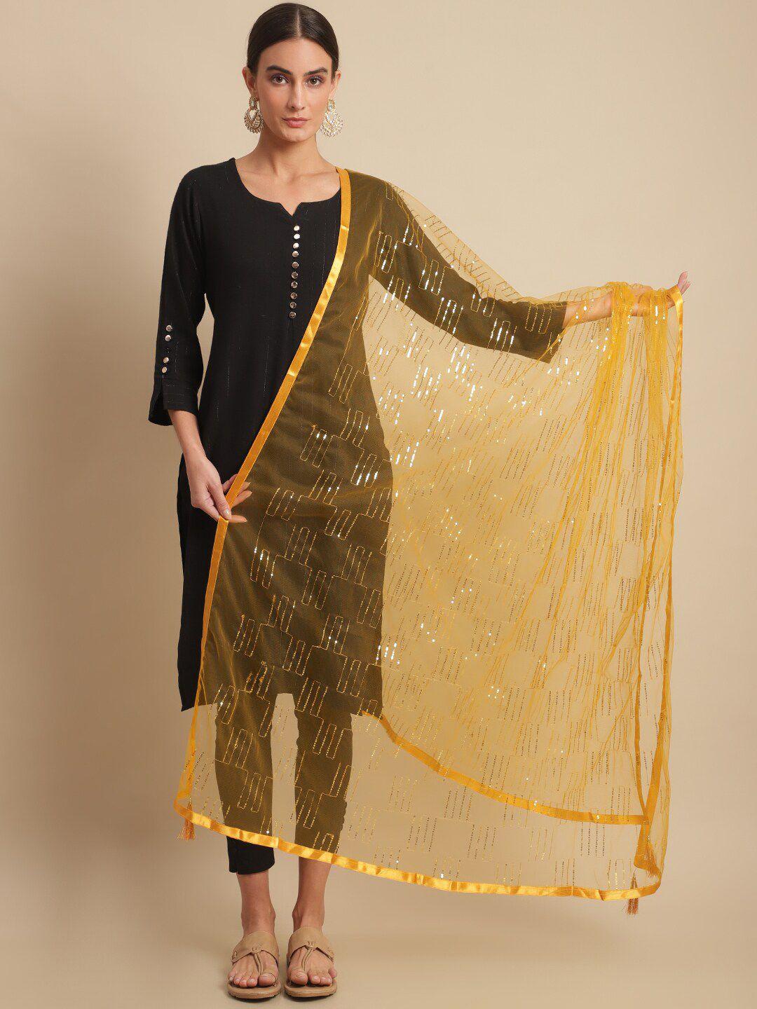 loom legacy embroidered sequinned net dupatta