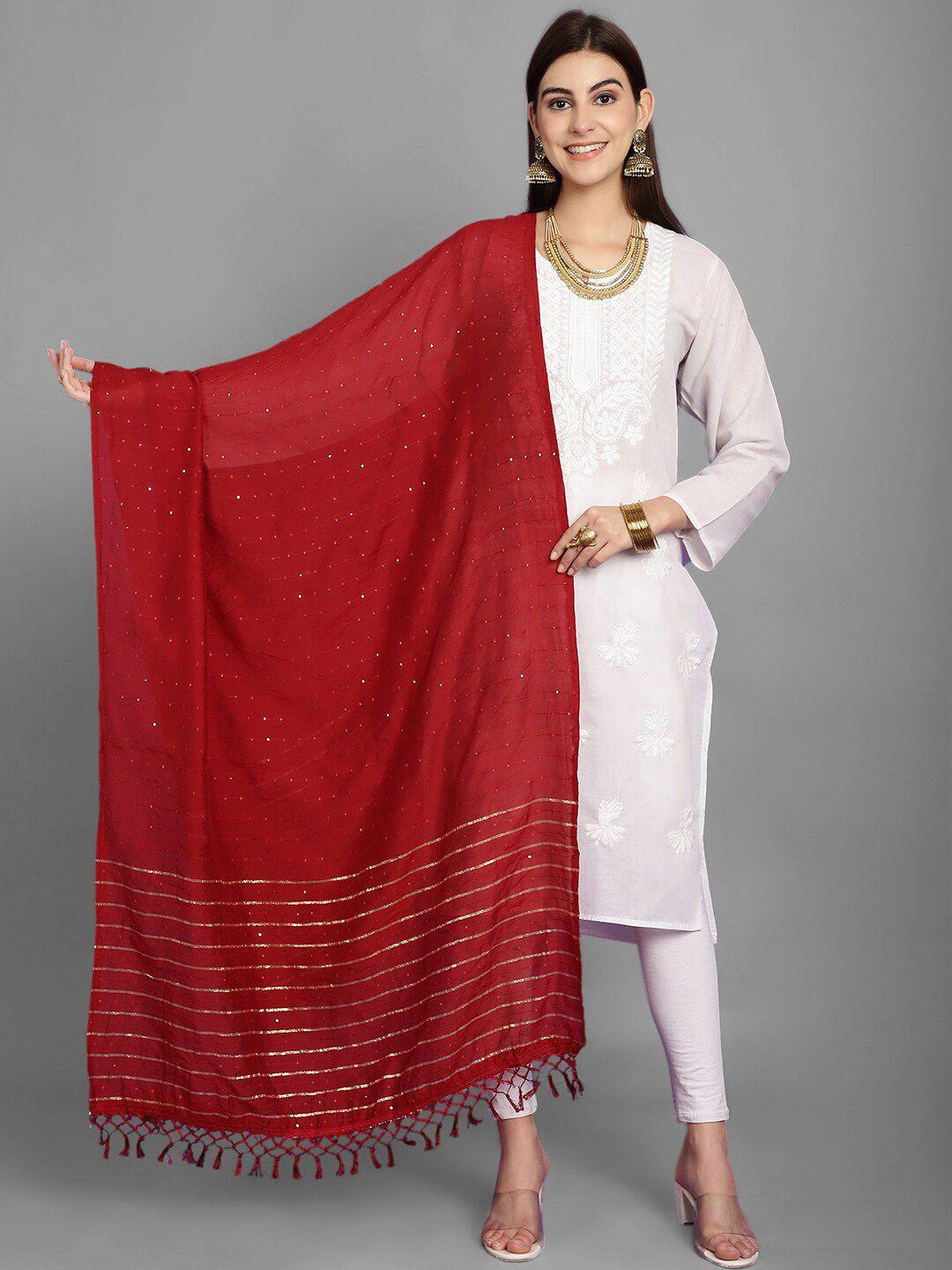 loom legacy ethnic motifs embroidered zari cotton silk dupatta