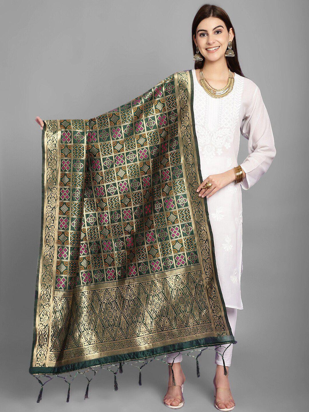 loom legacy ethnic motifs woven design zari dupatta