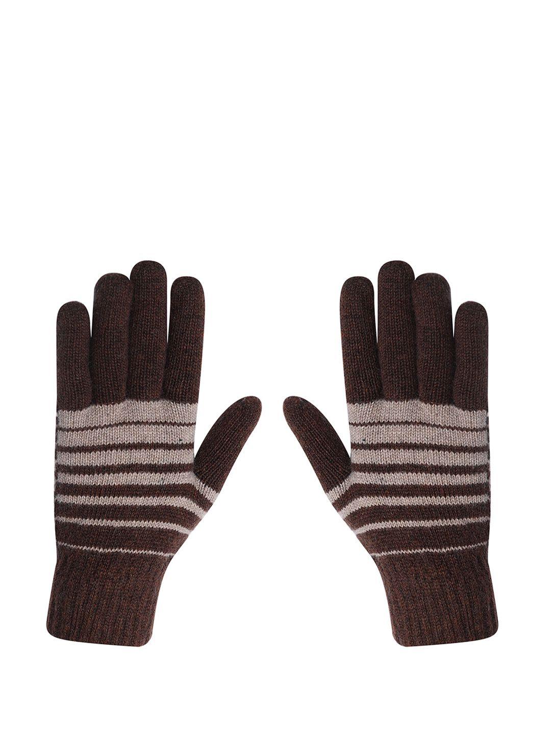loom legacy men striped acrylic gloves
