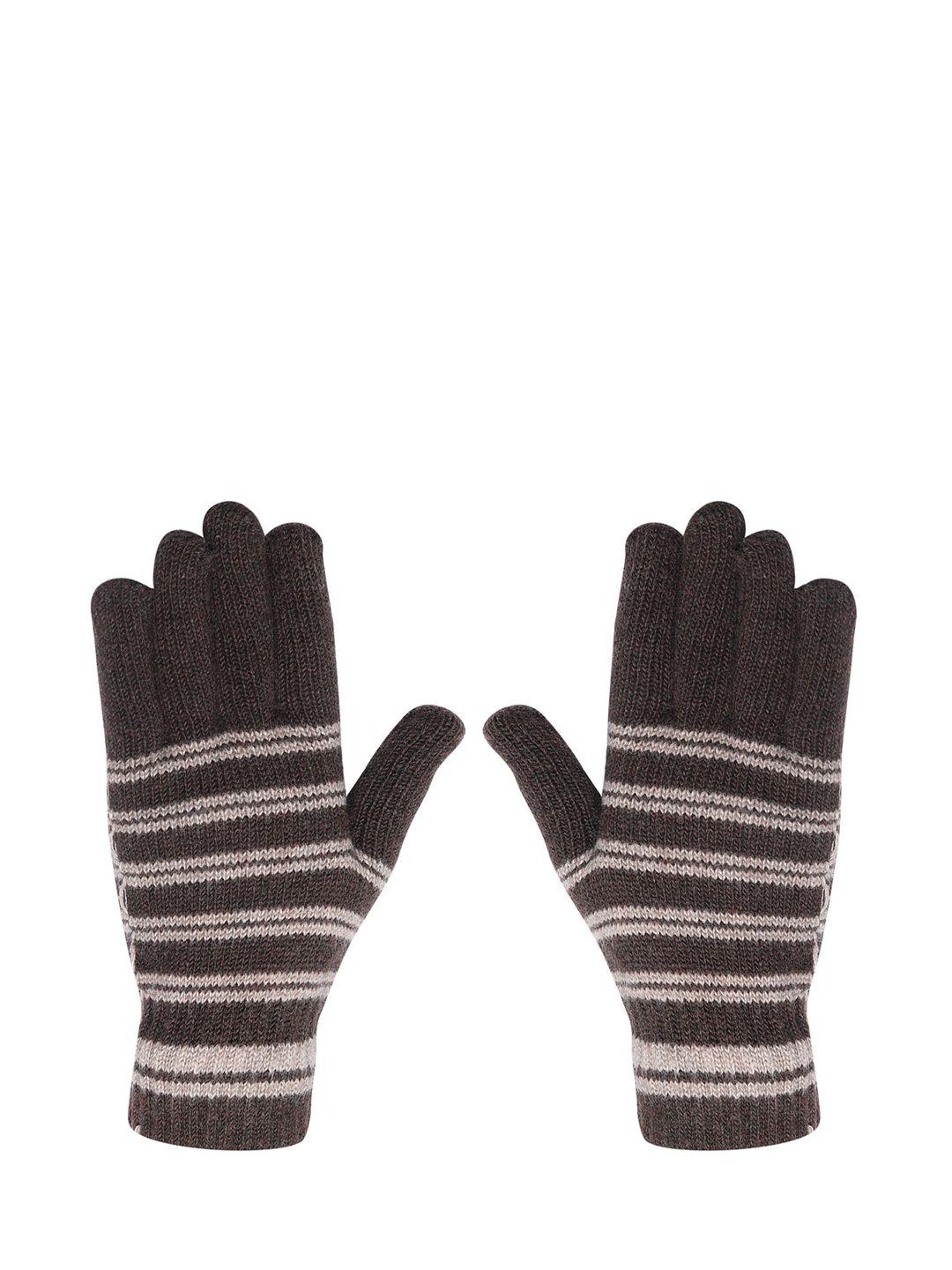 loom legacy men striped acrylic gloves