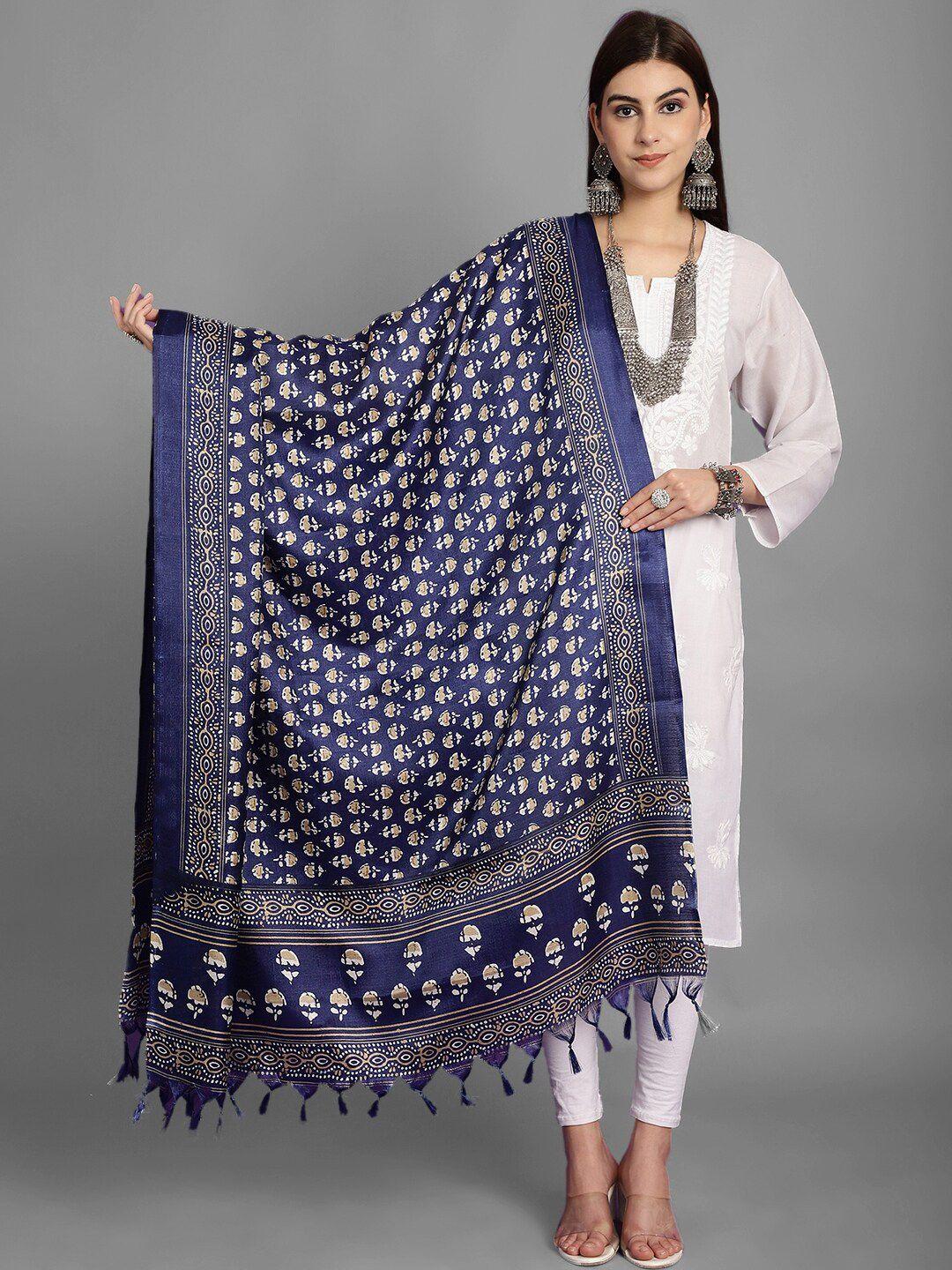 loom legacy digital printed art silk dupatta