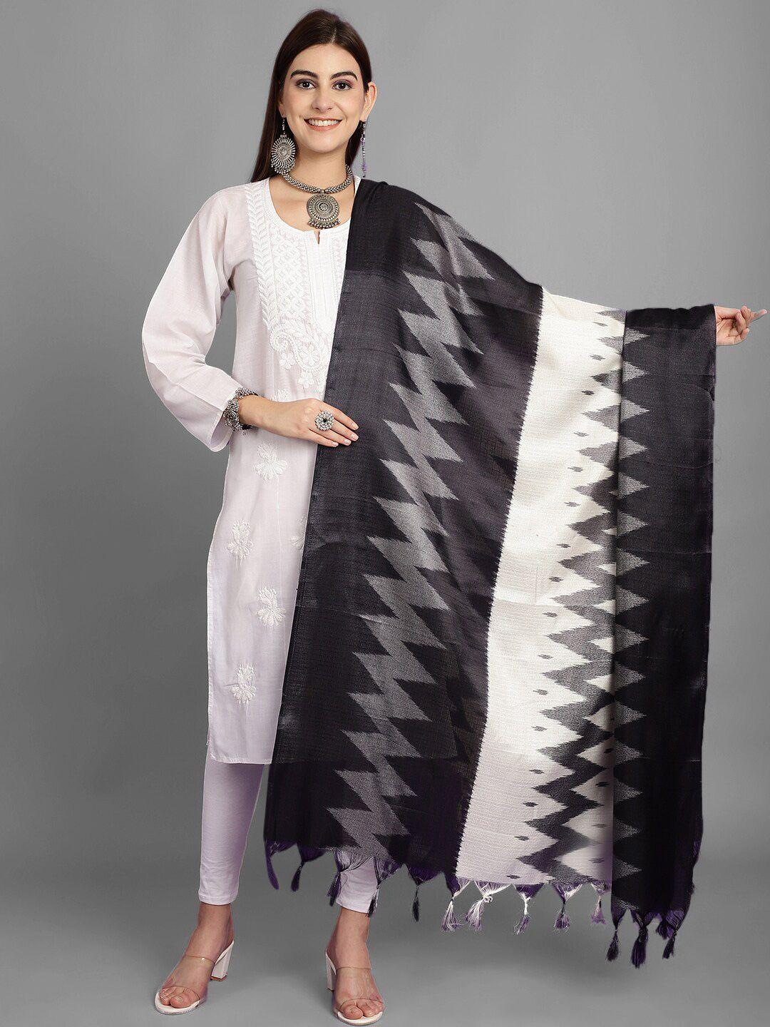 loom legacy ethnic motifs printed art silk dupatta