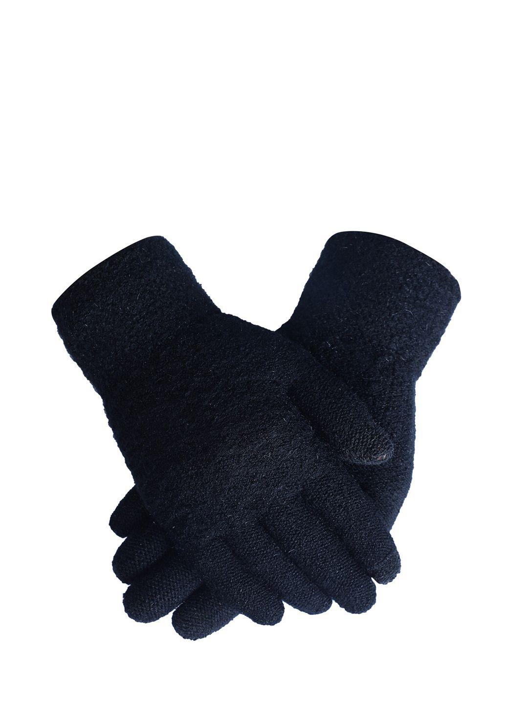 loom legacy men black acrylic hand gloves