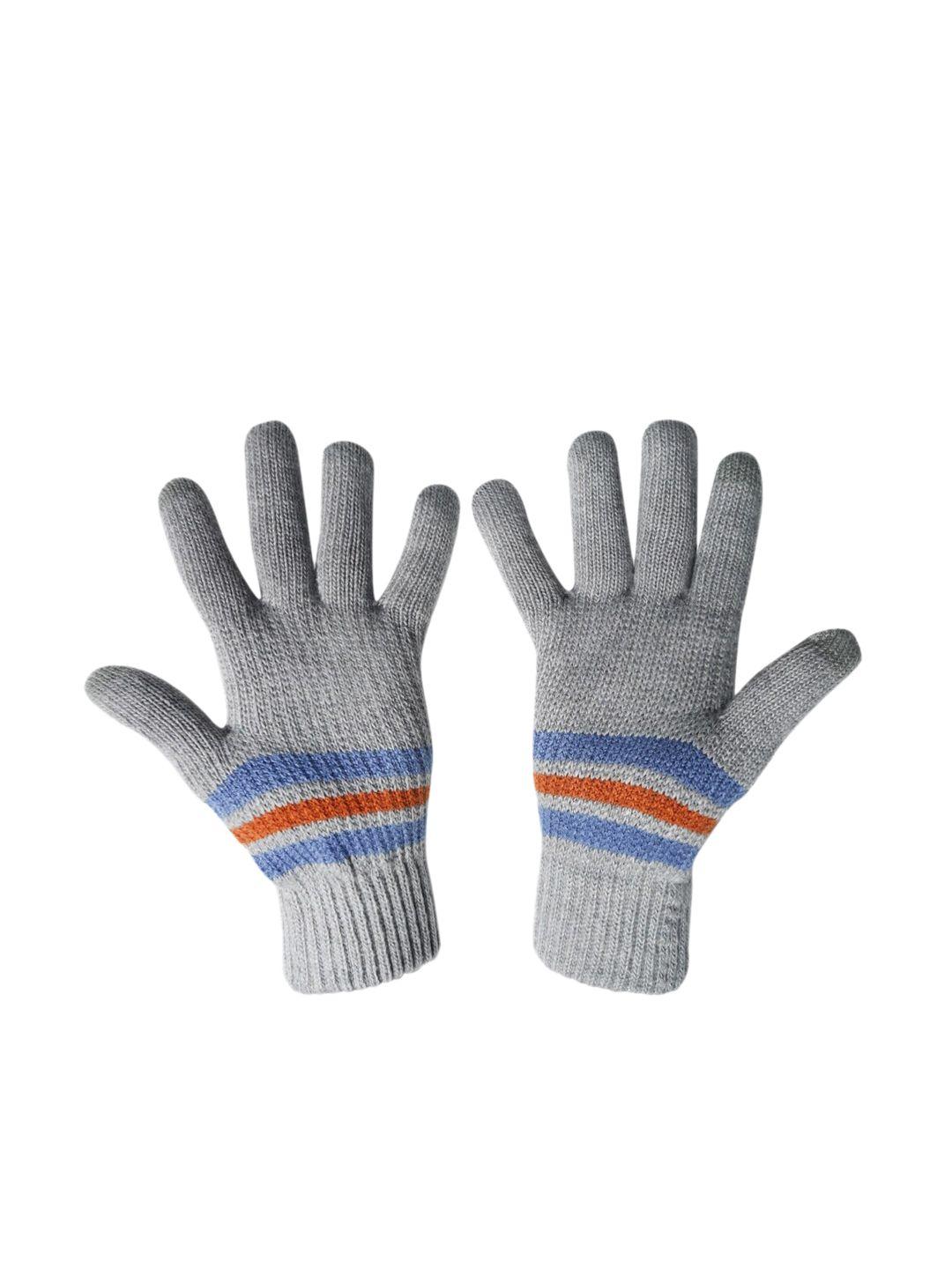loom legacy men grey acrylic hand gloves