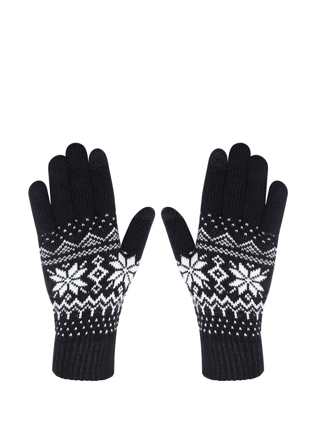 loom legacy men patterned acrylic hand gloves