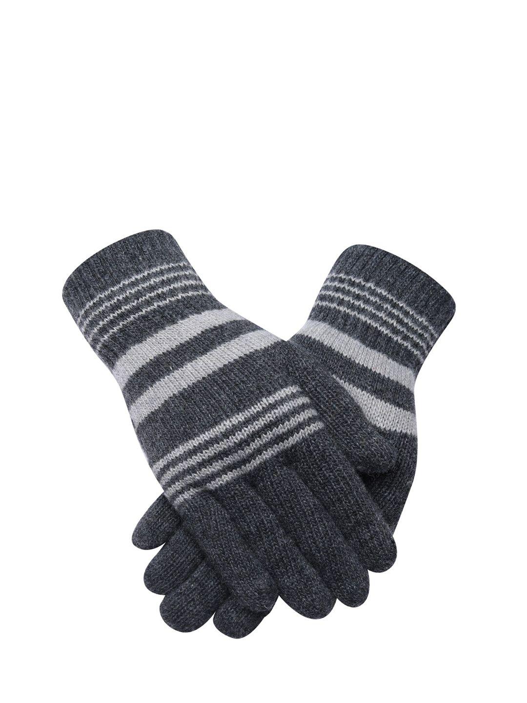 loom legacy men striped winter acrylic gloves