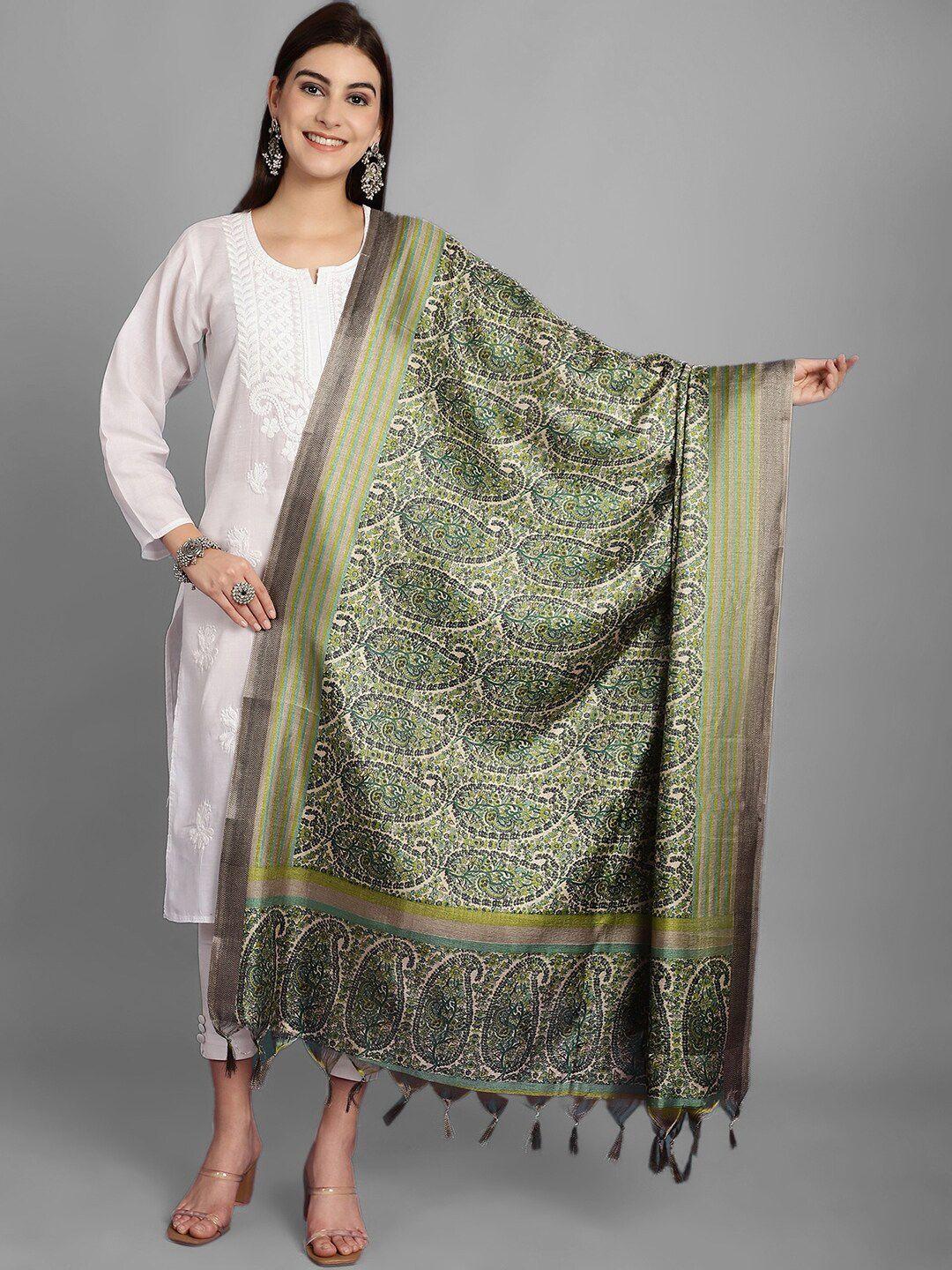 loom legacy paisley printed dupatta