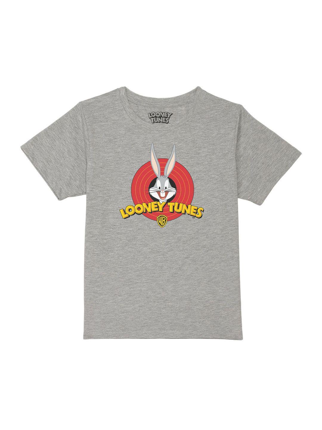 looney tunes by wear your mind boys grey & red printed t-shirt