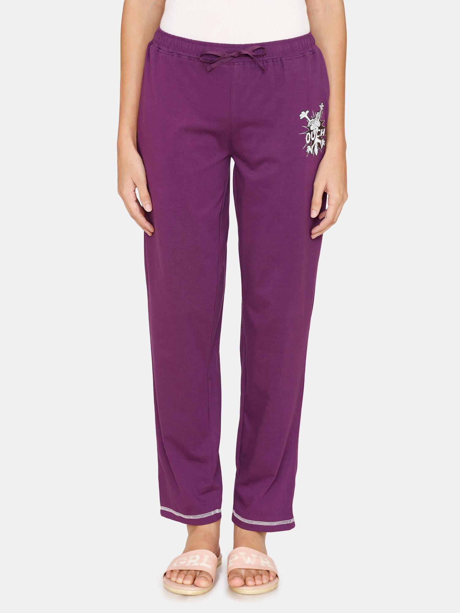 looney tunes - dualistic knit cotton pyjama - imperial purple