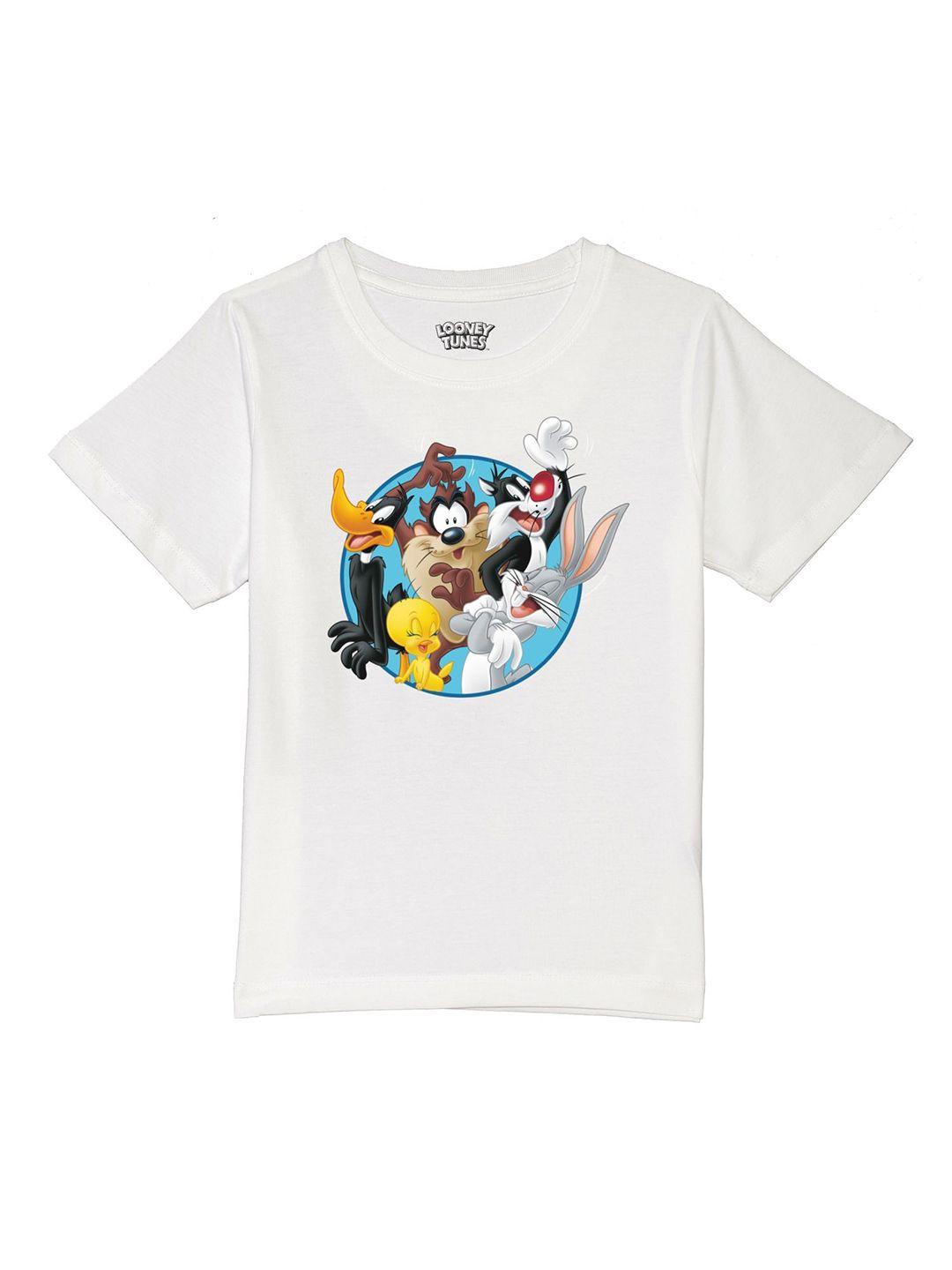 looney tunes by wear your mind boys white looney tunes printed t-shirt